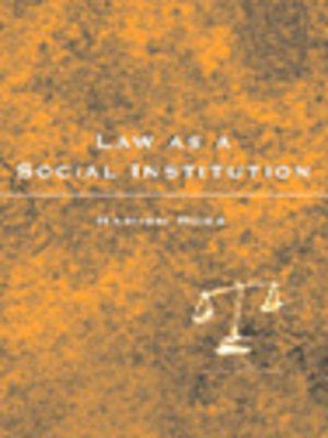 cover image of Law as a Social Institution